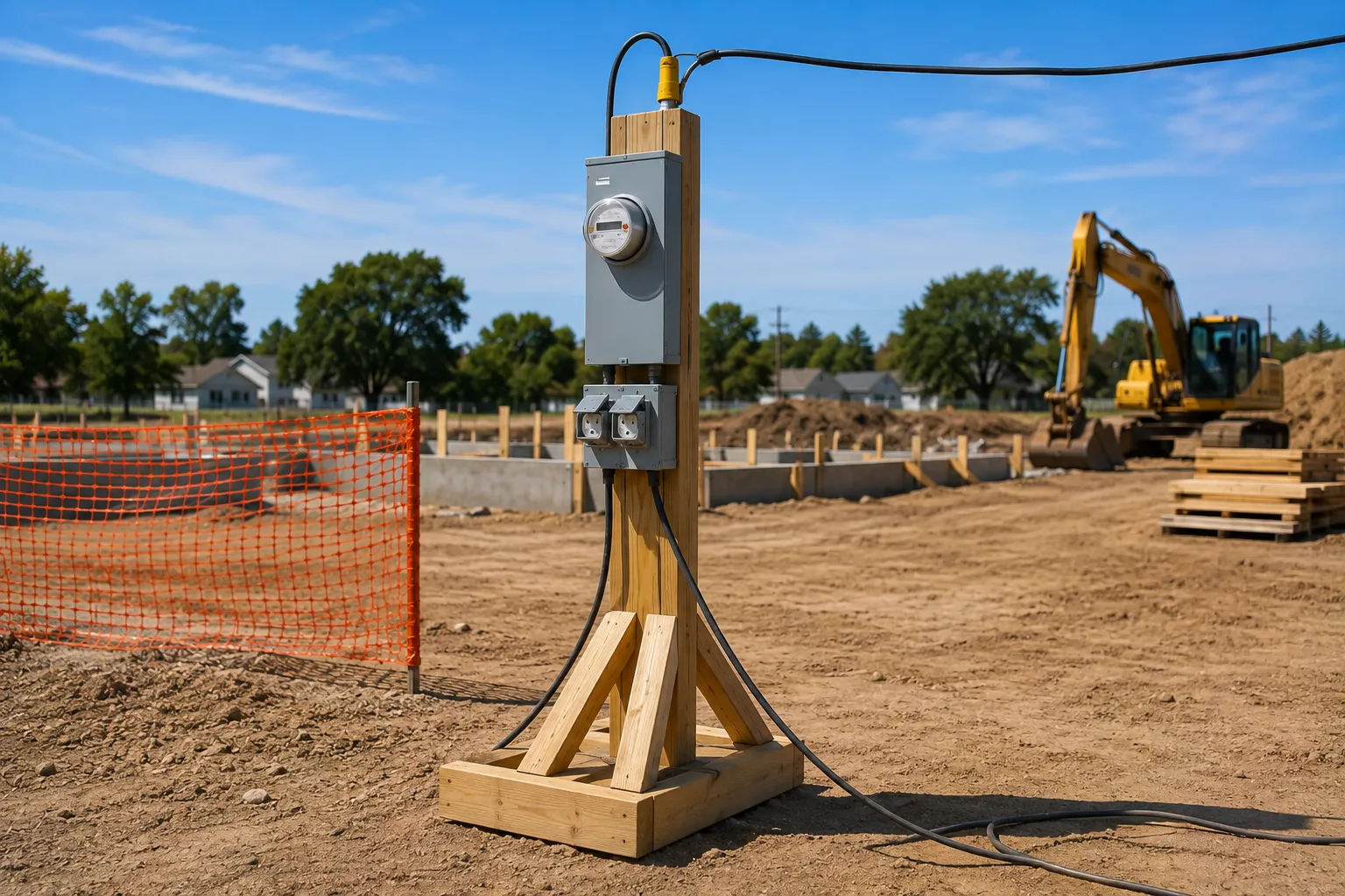 Temporary Power Pole in Glendale, AZ